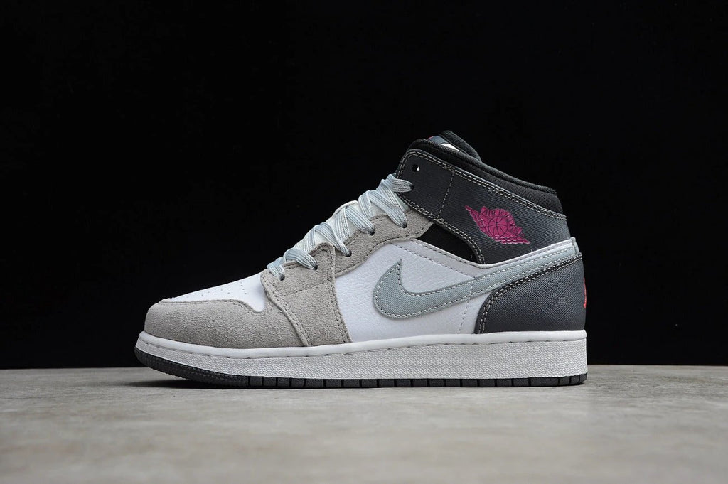 Air Jordan 1 Mid Grey Black White by Air Jordan