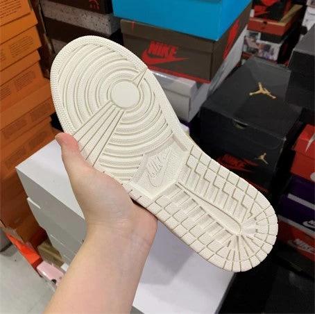 Air Jordan 1 Mid White Grey Powder by Air Jordan