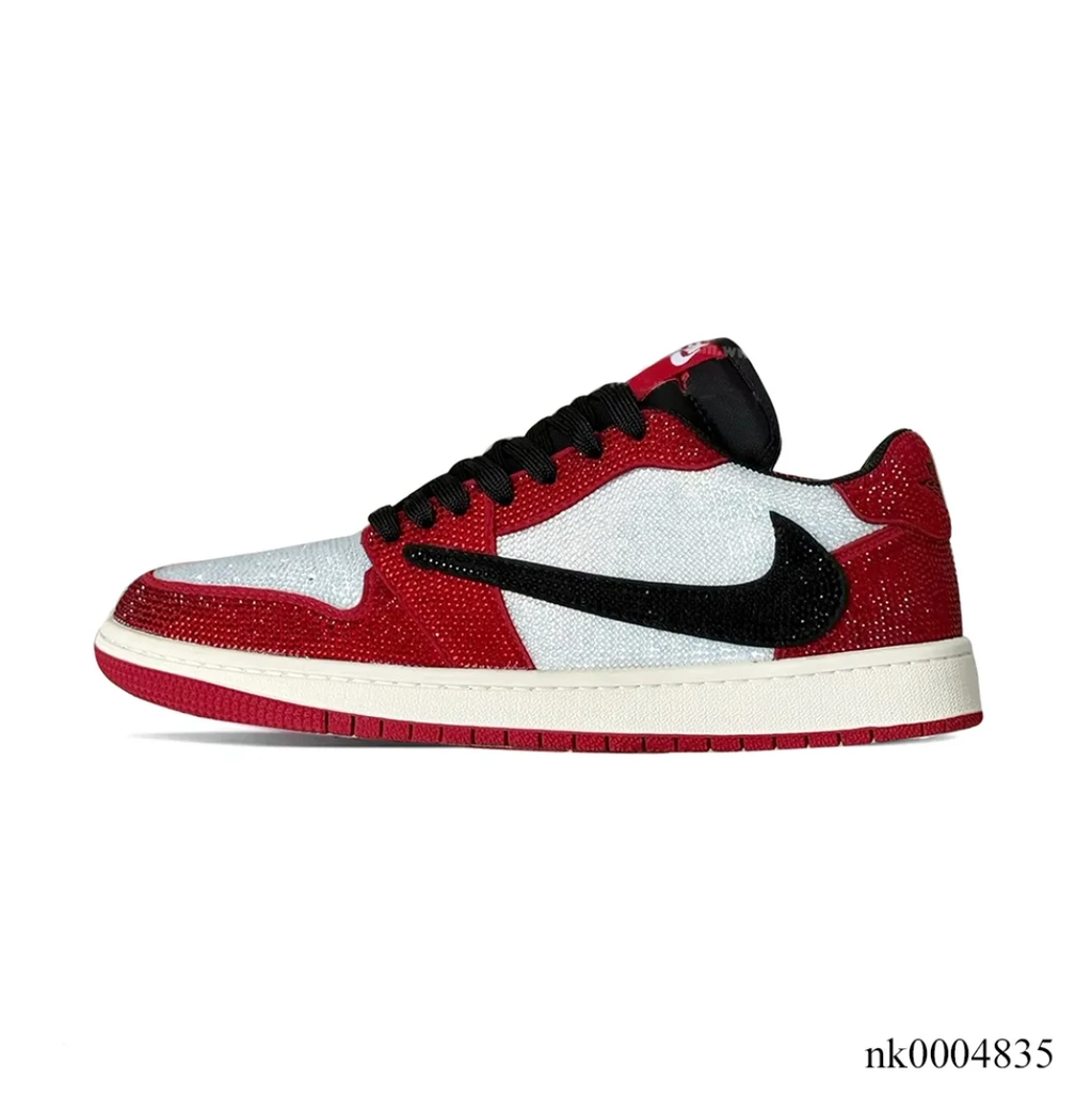 Air Jordan 1 Low Chicago Crystal Shoes Sneakers by Air Jordan