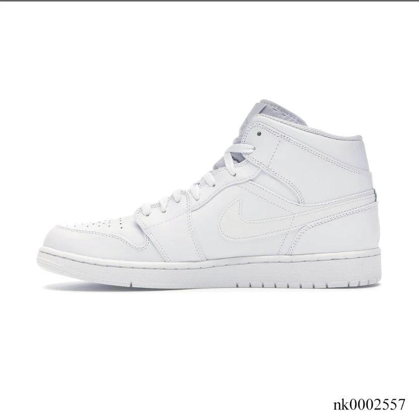 Air Jordan 1 Mid White Pure Platinum Shoes Sneakers by Air Jordan