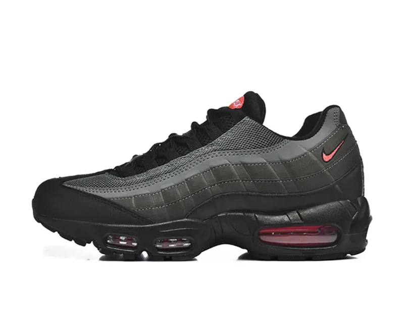 Air Max 95 Black Bright Crimson Shoes Sneakers by Air Jordan