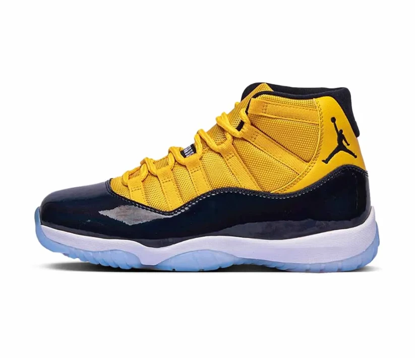 Air Jordan 11 Black Yellow Shoes Sneakers by Air Jordan