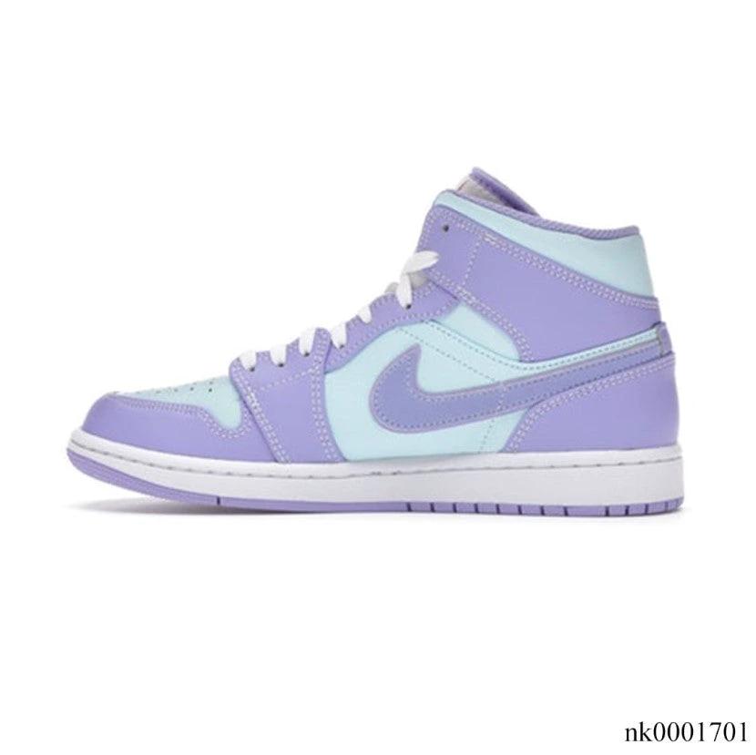 Air Jordan 1 Mid Purple Aqua Shoes Sneakers by Air Jordan