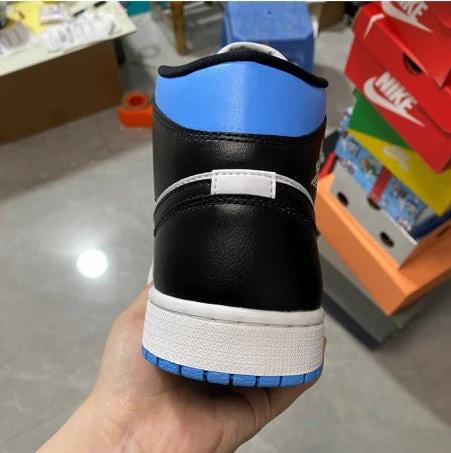 Air Jordan 1 Mid Top White Black-Royal Blue by Air Jordan