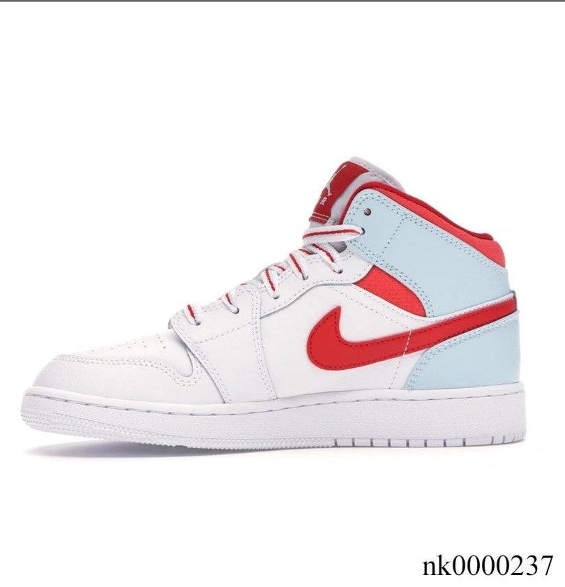 Air Jordan 1 Mid White Topaz Mist (GS) Shoes Sneakers by Air Jordan