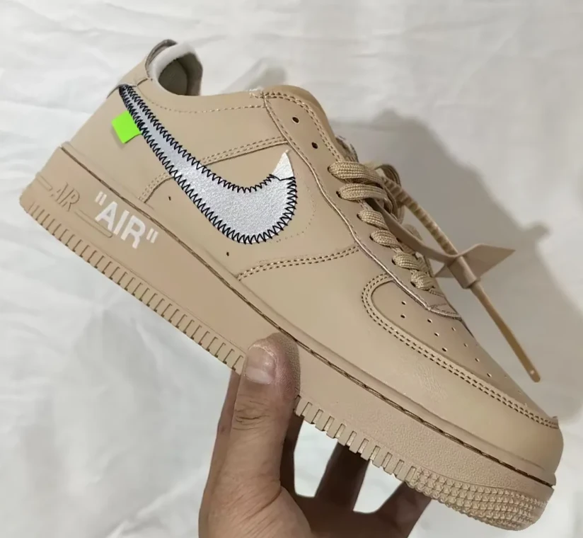 OW x AF 1 Low Sesame Shoes Sneakers by Air Jordan