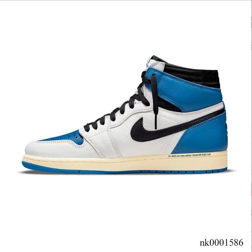 Travis Scott x Fragment xAir Jordan 1 High “Military Blue” Shoes Sneakers by Air Jordan