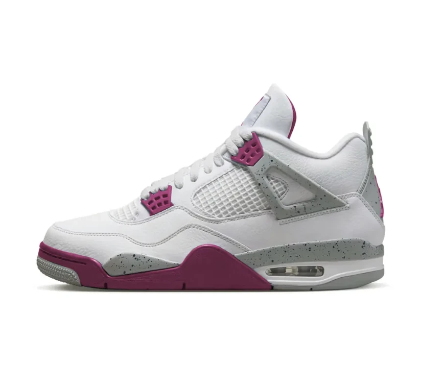 Air Jordan 4 White Purple Cement Shoes Sneakers by Air Jordan