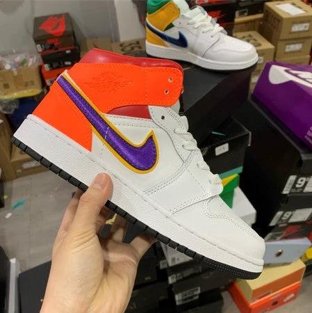 Air Jordan 1 Mid White Court Purple by Air Jordan