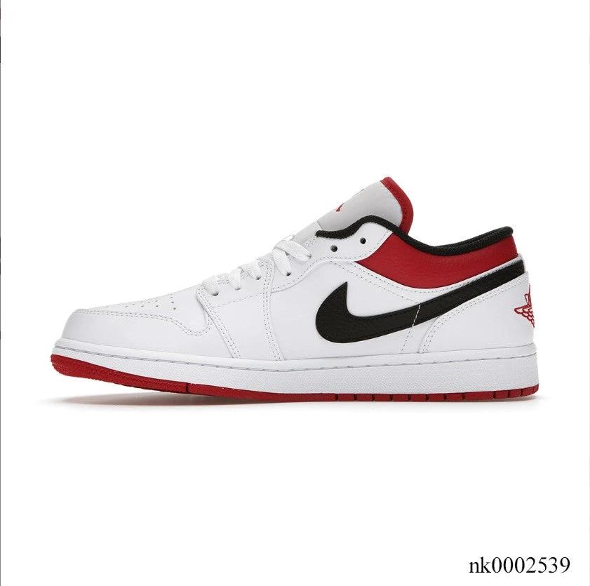 Air Jordan 1 Low White University Red Black Shoes Sneakers by Air Jordan