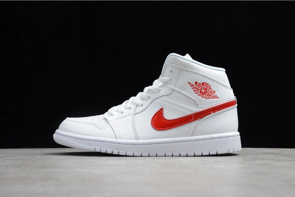 Air Jordan 1 Mid 'White University Red' by Air Jordan