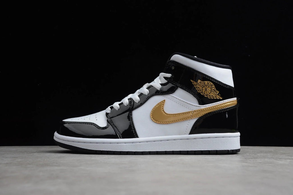 Air Jordan 1 Mid Black Gold Toe by Air Jordan