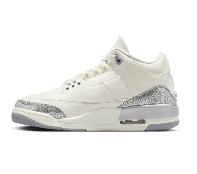 Air Jordan 3 SailMetallic Silver Shoes Sneakers by Air Jordan