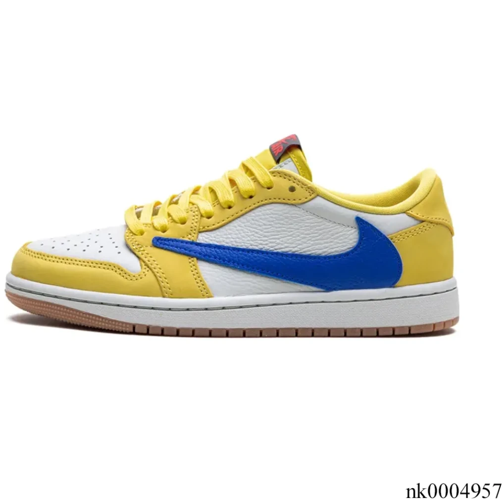 Travis Scott x Air Jordan 1 Retro Low Canary Shoes Sneakers by Air Jordan