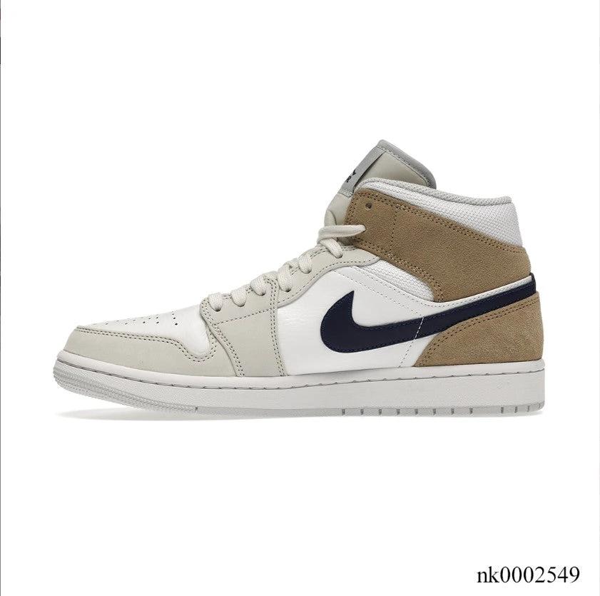 Air Jordan 1 Mid Tan Suede Shoes Sneakers by Air Jordan