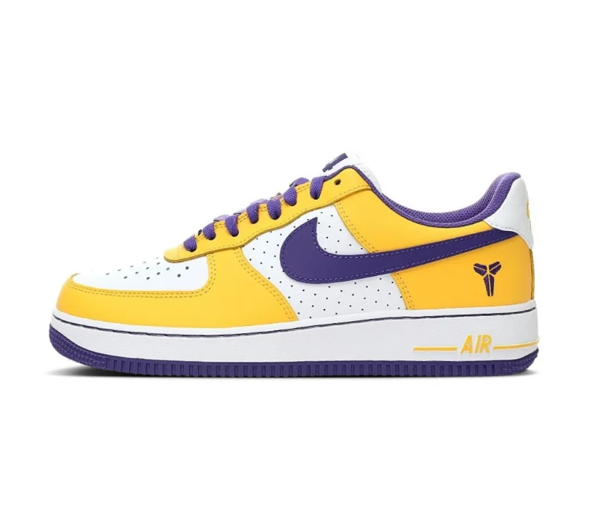 Kobe Bryant x AF 1 Low White Purple Yellow Shoes Sneaker by Air Jordan