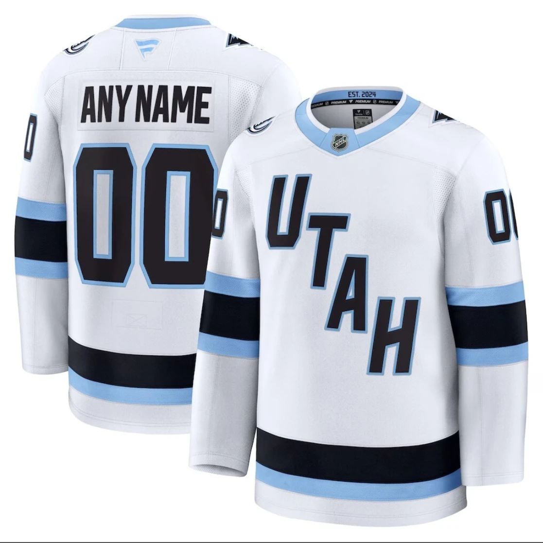 Custom Utah Jersey Name and Number Premium Stitched by Hockey David