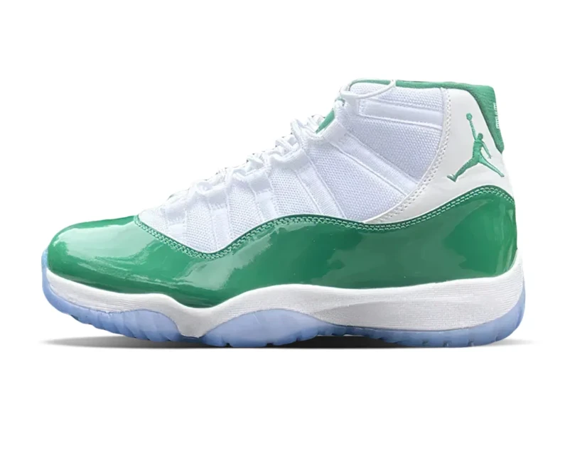 AJ 11 White Green Shoes Sneakers by Air Jordan