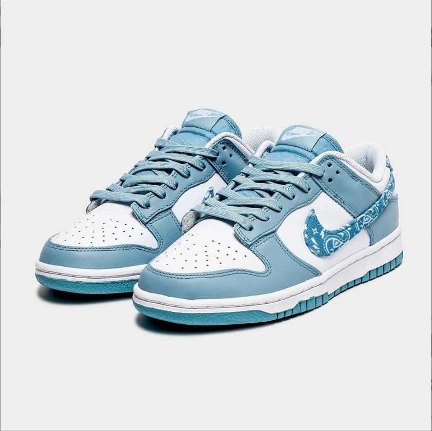Nike Dunk Low Essential Blue Paisley Shoes Sneakers by Air Jordan