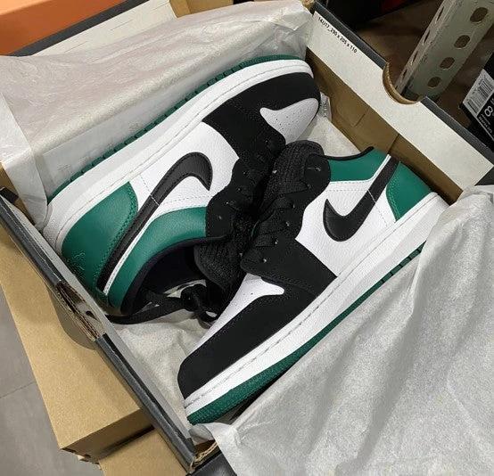 Air Jordan 1 Low Black Green Toe by Air Jordan