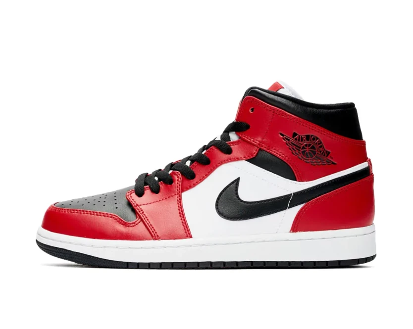 Air Jordan 1 Mid Chicago Toe Shoes Sneakers by Air Jordan