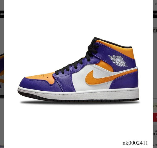 Air Jordan 1 Mid Lakers Shoes Sneakers by Air Jordan