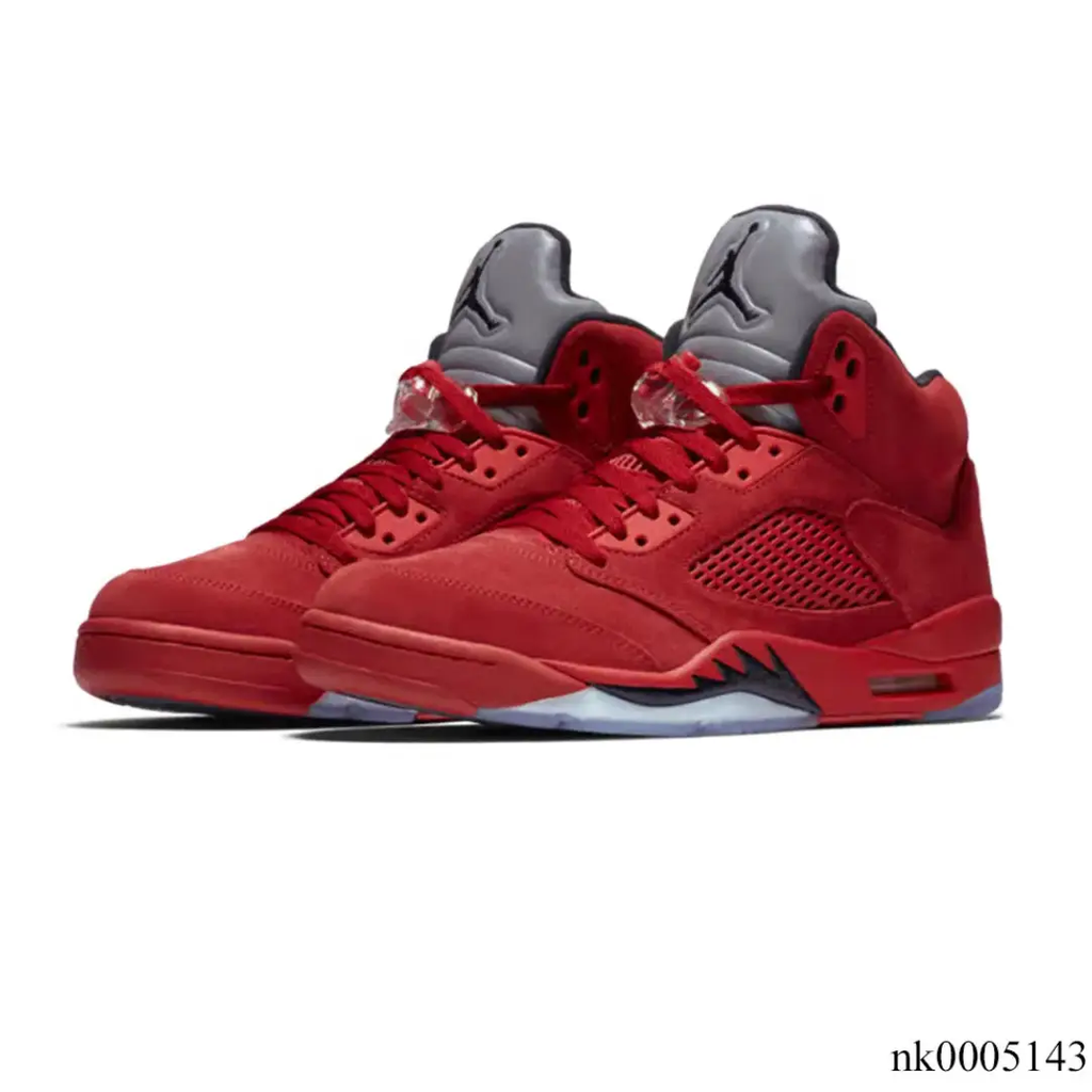 Air Jordan 5 Retro Red Suede Shoes Sneakers by Air Jordan