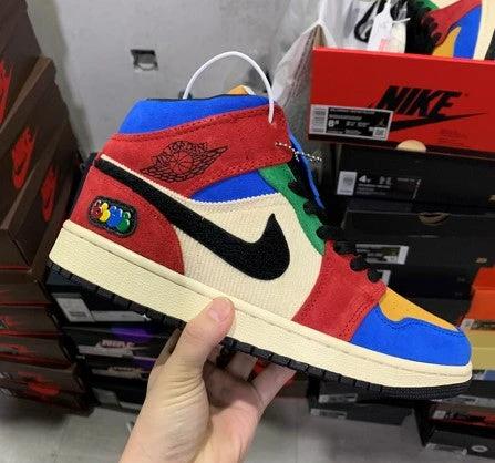 Air Jordan 1 Mid Colorful Stitching Corduroy by Air Jordan