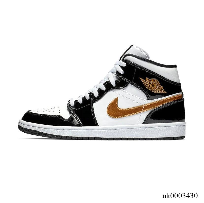 Air Jordan 1 Mid SE Black Gold Shoes Sneakers by Air Jordan