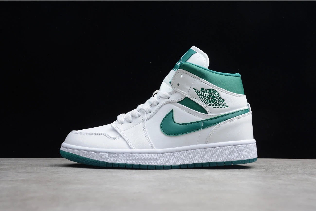 Air Jordan 1 Mid White Mystic Green by Air Jordan