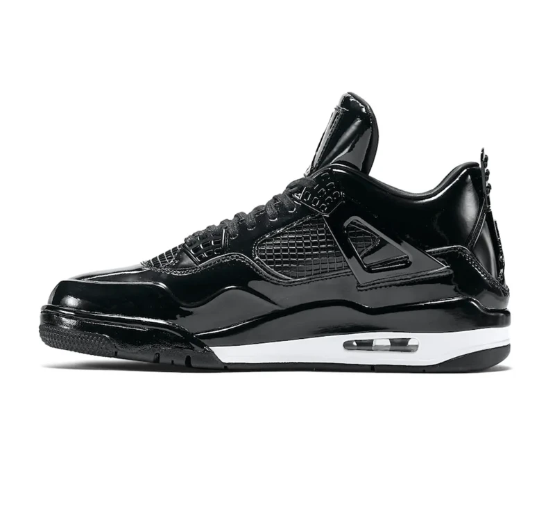 Air Jordan 4 Retro 11Lab4 Black Patent Leather Shoes Sneakers by Air Jordan