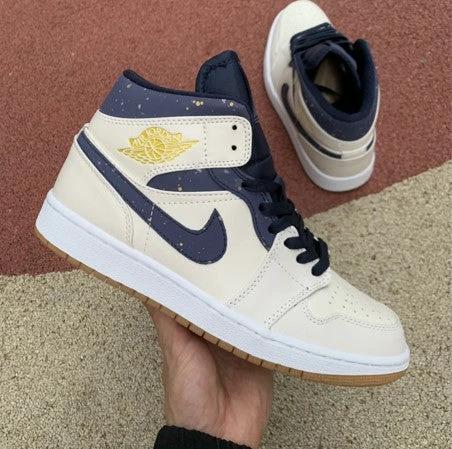Air Jordan 1 Mid Navy Gilding Raw Rubber by Air Jordan