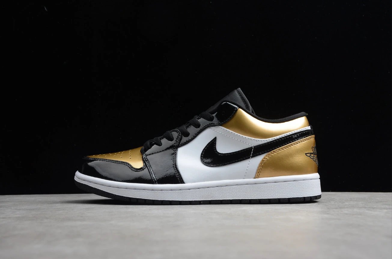 Air Jordan 1 Low Top Black Gold Toe by Air Jordan