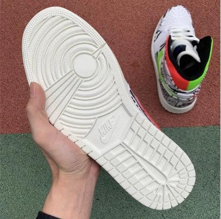Air Jordan 1 Mid Mandarin Duck Graffiti by Air Jordan