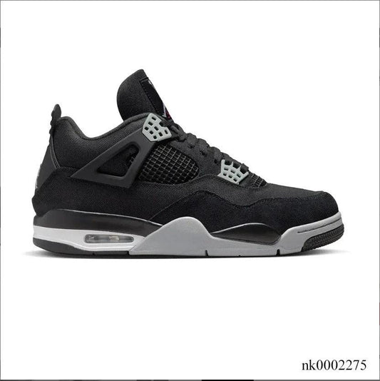 Air Jordan 4 Retro Black Canvas Shoes Sneakers by Air Jordan
