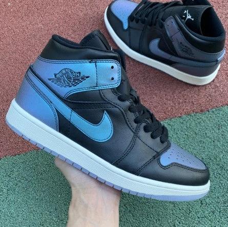 Air Jordan 1 Mid Black Turquoise Chameleon by Air Jordan