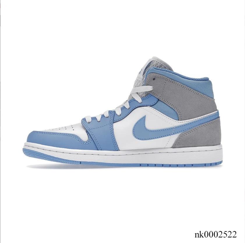 Air Jordan 1 Mid University Blue Grey Shoes Sneakers by Air Jordan