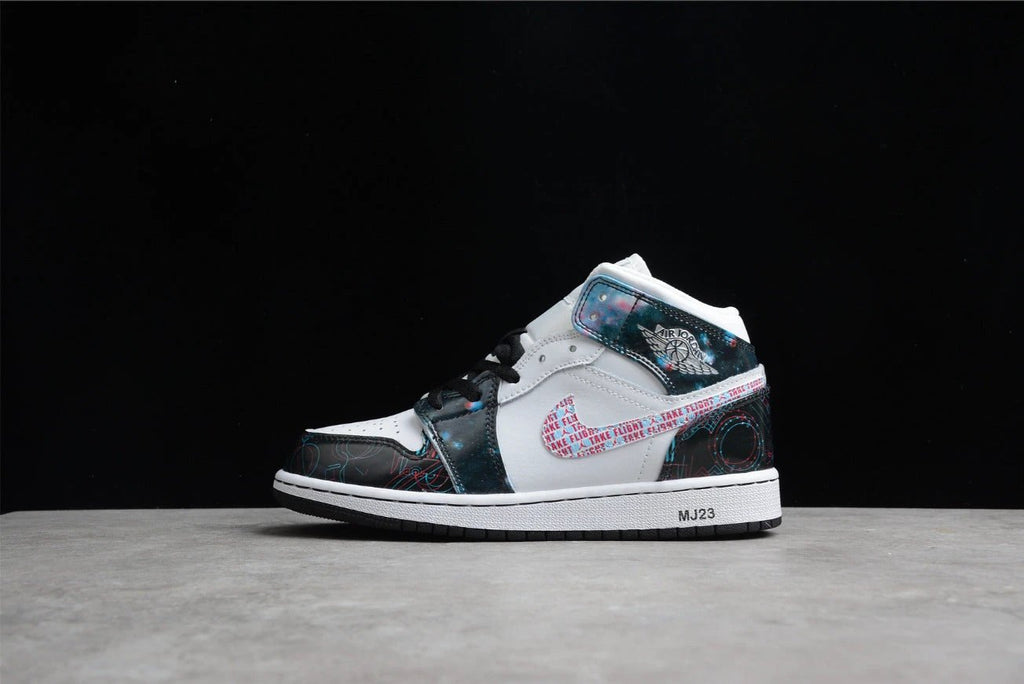 Air Jordan 1 Mid White Black Teal Tint by Air Jordan