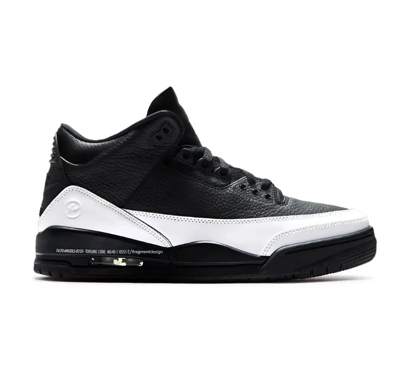 Fragment x AJ 3 Black White Sample Shoes Sneakers by Air Jordan