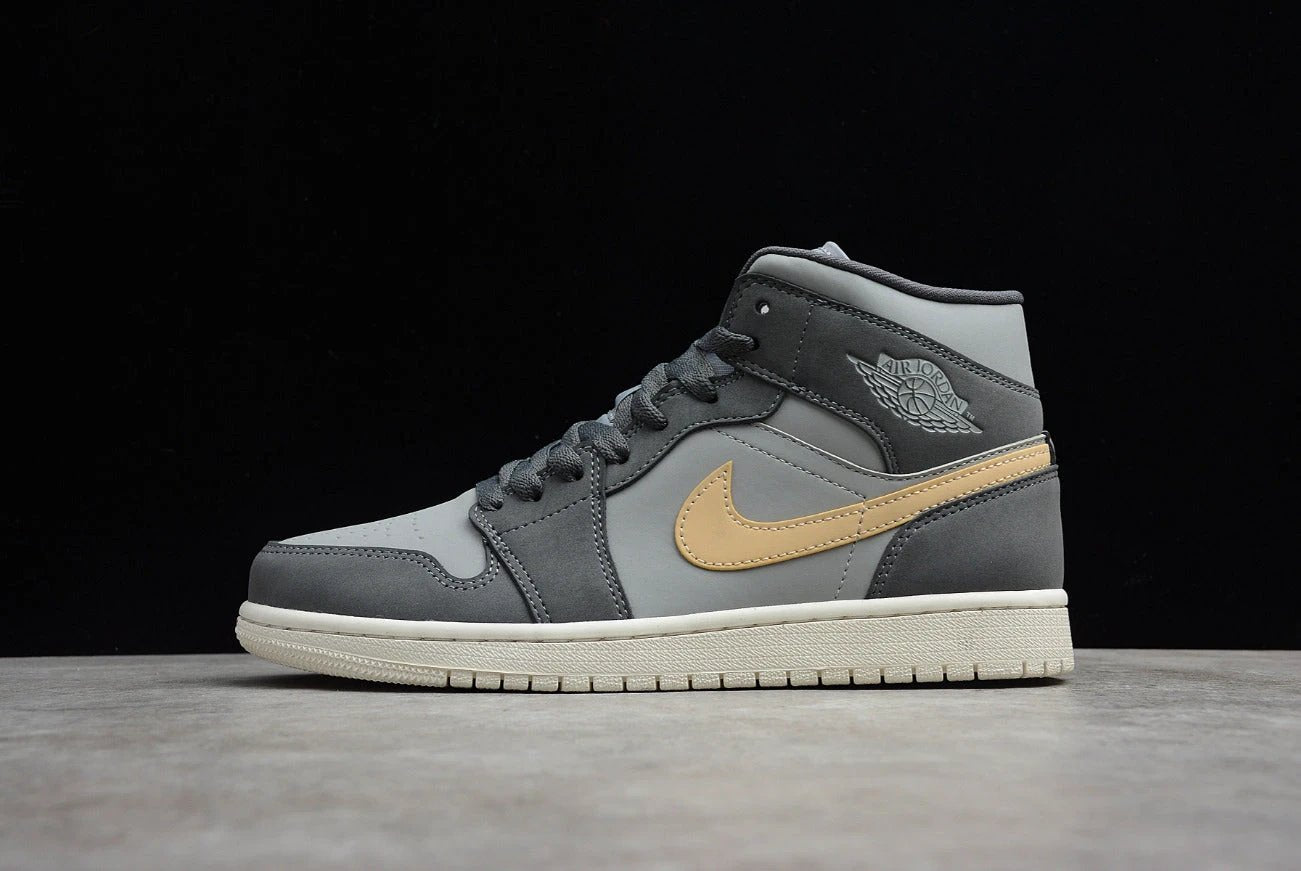 Air Jordan 1 Mid Gray Black by Air Jordan
