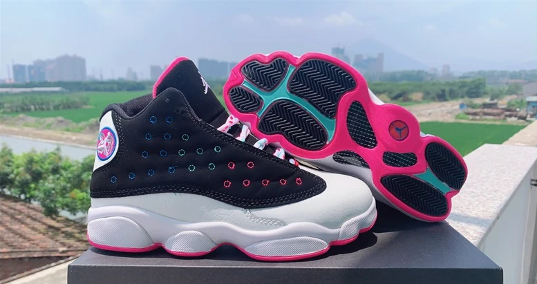 Air Jordan 13 GS Black And White Pastel Egg by Air Jordan