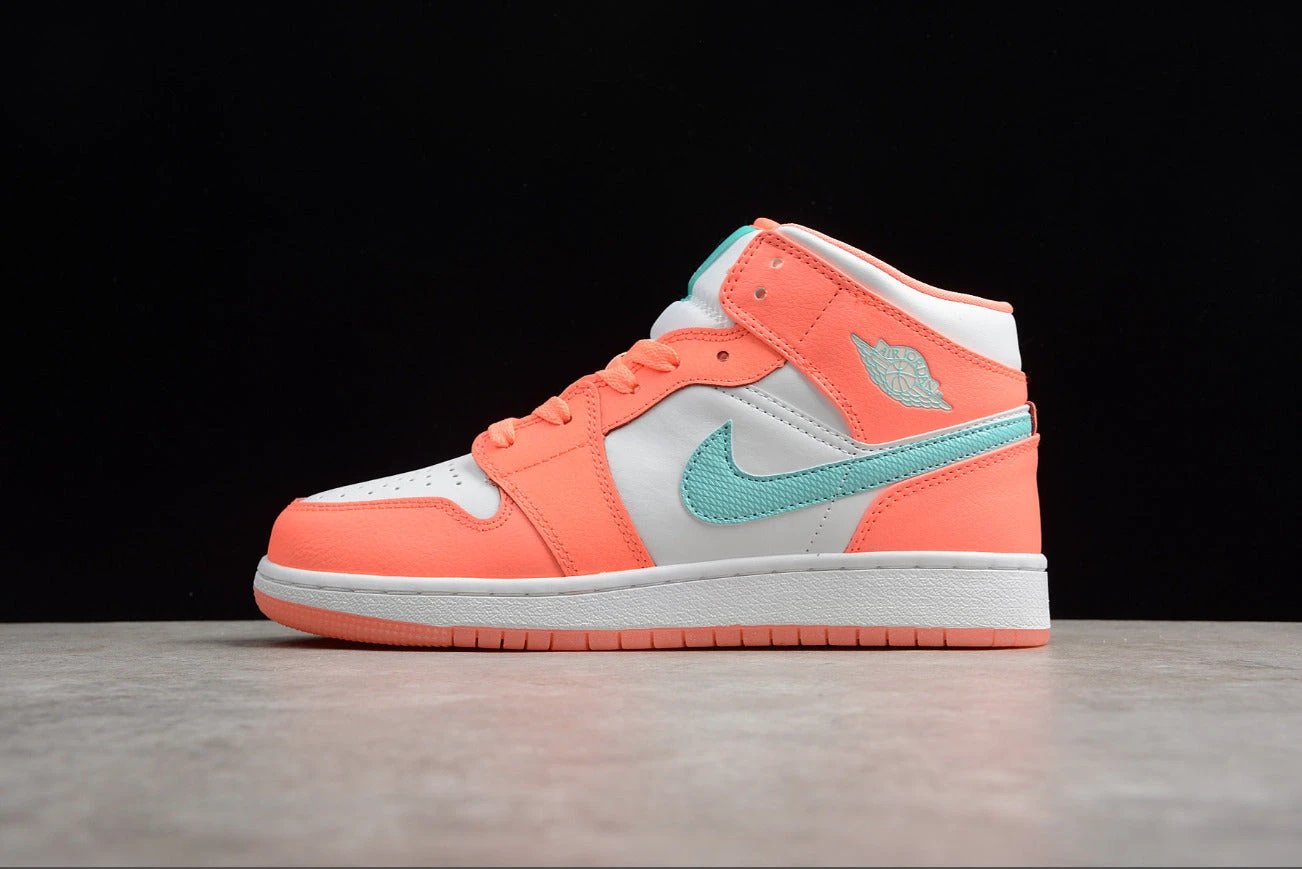 Air Jordan 1 Mid White Bright Orange by Air Jordan
