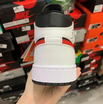 Air Jordan 1 Mid Black And White Red Reverse by Air Jordan