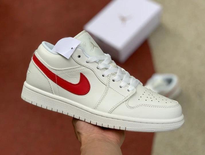 Air Jordan 1 Low White Red by Air Jordan