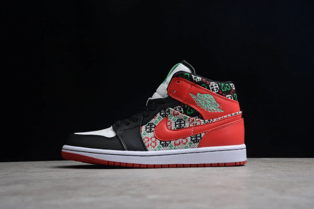 Air Jordan 1 Mid GS Ugly Christmas Sweater by Air Jordan
