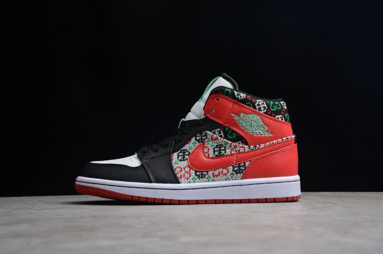 Air Jordan 1 Mid GS Ugly Christmas Sweater by Air Jordan