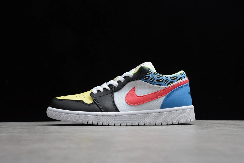 Air Jordan 1 Low Colored Eggs Black Yellow and Blue by Air Jordan
