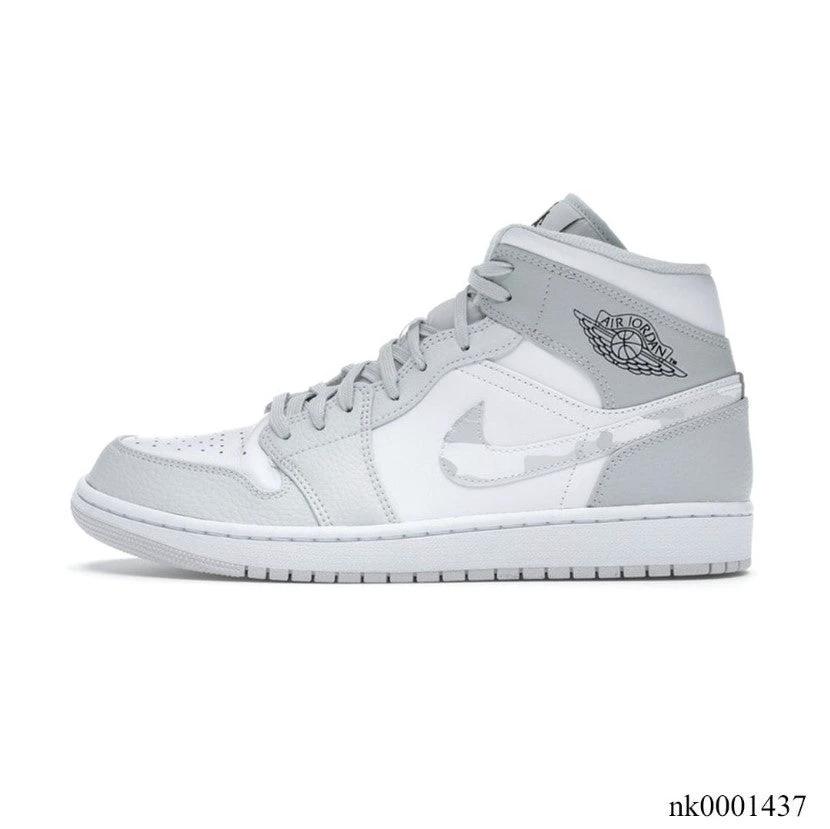 Air Jordan 1 Mid Grey Camo Shoes Sneakers by Air Jordan