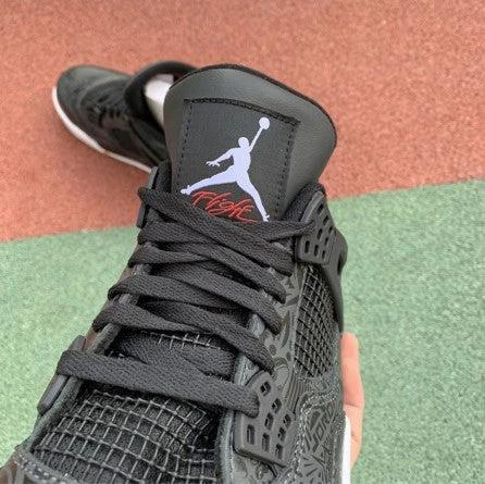 Air Jordan 4 Black White Laser Graffiti by Air Jordan
