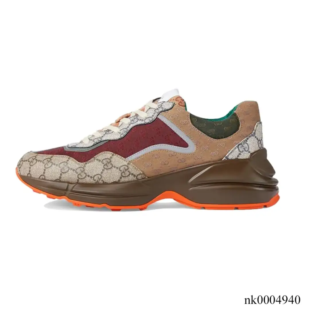 GG Rhyton Canvas ‘Beige Brick Red’ Shoes Sneakers by Air Jordan
